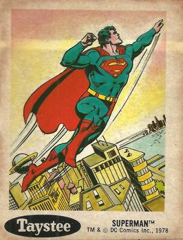 1978 Taystee Bread DC Superheroes Stickers #1 Superman Front