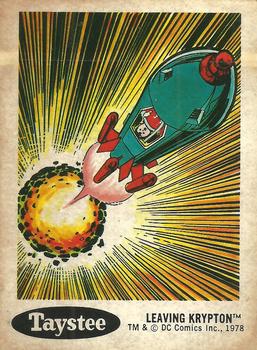 1978 Taystee Bread DC Superheroes Stickers #5 Leaving Krypton Front