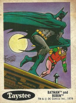 1978 Taystee Bread DC Superheroes Stickers #12 Batman / Robin Front