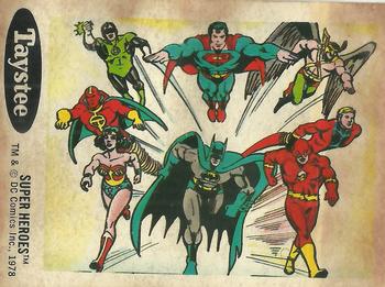 1978 Taystee Bread DC Superheroes Stickers #28 Super Heroes Front