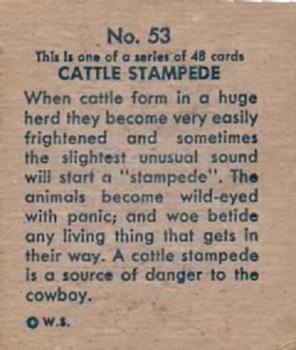 1930 Indian & Western Series (R185) #53 Cattle Stampede Back