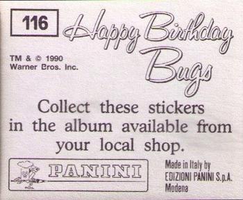 1990 Panini Happy Birthday Bugs #116 Wile E. Coyote Back