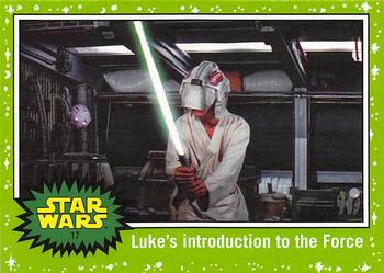 2017 Topps Star Wars Journey To The Last Jedi - Starfield Green #17 Luke's introduction to the Force Front