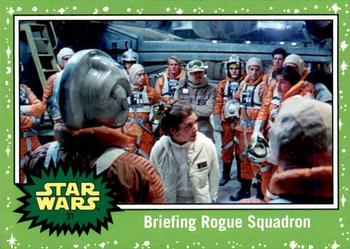 2017 Topps Star Wars Journey To The Last Jedi - Starfield Green #31 Briefing Rogue Squadron Front