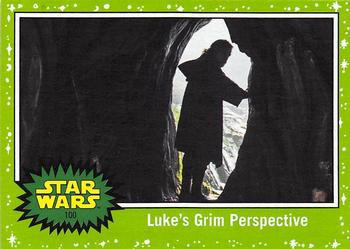 2017 Topps Star Wars Journey To The Last Jedi - Starfield Green #100 Luke's Grim Perspective Front