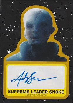 2017 Topps Star Wars Journey To The Last Jedi - Autographs Gold #A-AS Andy Serkis Front