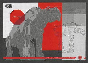 2017 Topps Star Wars Journey To The Last Jedi - Blueprints #1 First Order Heavy Assault Walker Front