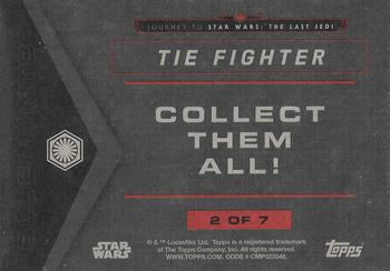 2017 Topps Star Wars Journey To The Last Jedi - Blueprints #2 TIE Fighter Back