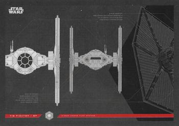 2017 Topps Star Wars Journey To The Last Jedi - Blueprints #2 TIE Fighter Front