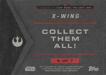 2017 Topps Star Wars Journey To The Last Jedi - Blueprints #6 X-Wing Back