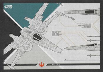 2017 Topps Star Wars Journey To The Last Jedi - Blueprints #6 X-Wing Front