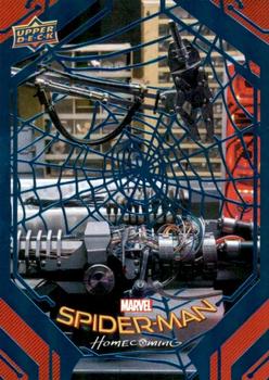 2017 Upper Deck Marvel Spider-Man Homecoming - Blue Foil #35 Weapons Review Front