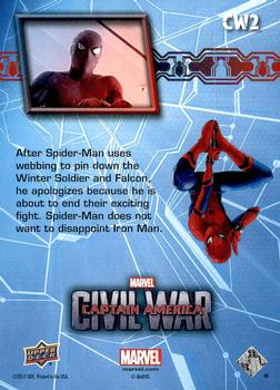 2017 Upper Deck Marvel Spider-Man Homecoming - Civil War #CW2 View from the Top Back