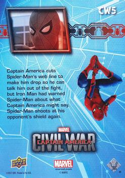 2017 Upper Deck Marvel Spider-Man Homecoming - Civil War #CW5 Web Shooting Back