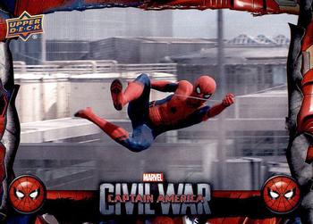 2017 Upper Deck Marvel Spider-Man Homecoming - Civil War #CW9 Swinging Back Around Front