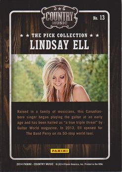 2014 Panini Country Music - Pick Collection #13 Lindsay Ell Back