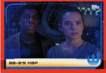 2017 Topps Star Wars Journey to the Last Jedi (UK Release) #12 BB-8's Map Front