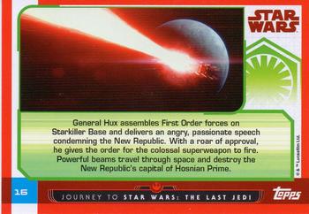 2017 Topps Star Wars Journey to the Last Jedi (UK Release) #16 The Last Day of the Republic Back