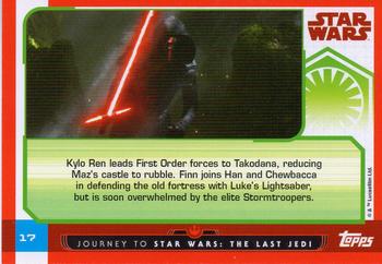 2017 Topps Star Wars Journey to the Last Jedi (UK Release) #17 First Order Attack Takodana Back