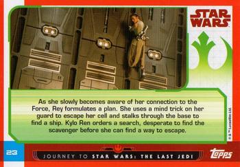 2017 Topps Star Wars Journey to the Last Jedi (UK Release) #23 Rey Escapes Custody Back