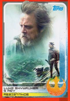 2017 Topps Star Wars Journey to the Last Jedi (UK Release) #47 Luke Skywalker & Rey Front