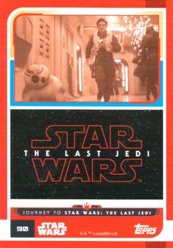 2017 Topps Star Wars Journey to the Last Jedi (UK Release) #90 (BB-8 and Poe) Back