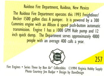 1994 Bon Air Fire Engines #257 Ruidoso, New Mexico - 1993 Freightliner/Becker Back