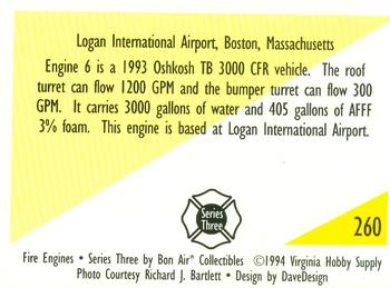 1994 Bon Air Fire Engines #260 Boston, Massachusetts - 1993 Oshkosh TB 3000 Back
