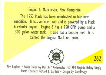 1994 Bon Air Fire Engines #262 Manchester, New Hampshire - 1953 Mack Pumper Back