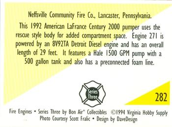 1994 Bon Air Fire Engines #282 Lancaster, Pennsylvania - 1992 American LaFrance Back