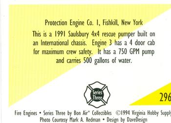1994 Bon Air Fire Engines #296 Fishkill, New York - 1991 Saulsbury Rescue Back
