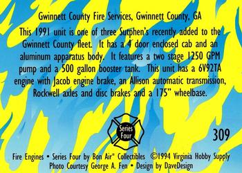 1994 Bon Air Fire Engines #309 Gwinnett County, GA - 1991 Sutphen Back