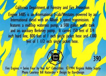 1994 Bon Air Fire Engines #390 State of California - International S-cab/Westates Back