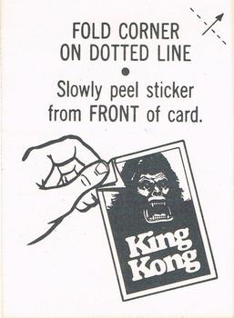 1976 Topps King Kong - Stickers #2A (Kong attacks New York harbor!) Back
