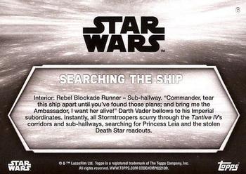 2018 Topps Star Wars: A New Hope Black & White #6 Searching the Ship Back
