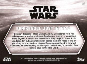 2018 Topps Star Wars: A New Hope Black & White #28 Ben Kenobi: Just in time Back