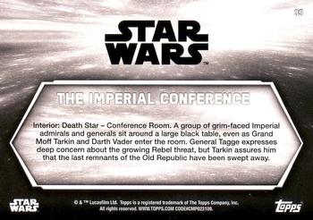 2018 Topps Star Wars: A New Hope Black & White #35 The Imperial Conference Back