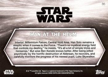 2018 Topps Star Wars: A New Hope Black & White #64 Han at the Helm Back