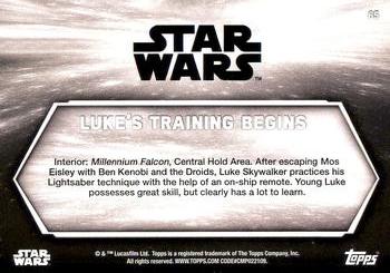 2018 Topps Star Wars: A New Hope Black & White #65 Luke's Training Begins Back