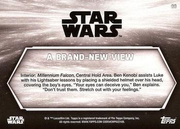 2018 Topps Star Wars: A New Hope Black & White #66 A Brand-New View Back