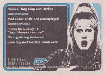 2006 Topps Little Britain Collector Cards #14 Ting Tong & Dudley Back