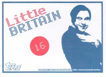 2006 Topps Little Britain Collector Cards - Stickers #16 Bubbles & Desree Back