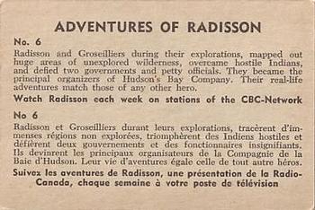 1957 Parkhurst Adventures of Radisson (V339-1) #6 Radisson and Groseilliers during their Back