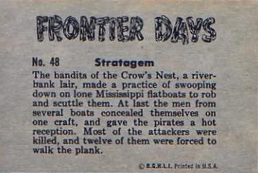 1953 Bowman Frontier Days (R701-5) #48 Stratagem Back
