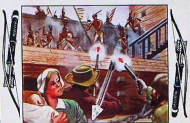 1953 Bowman Frontier Days (R701-5) #77 Rushing a Stockade Front