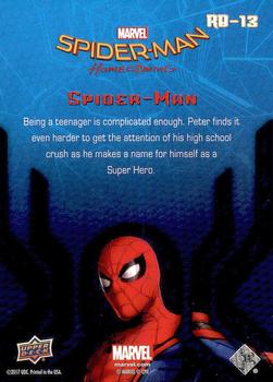 2017 Upper Deck Marvel Spider-Man: Homecoming Walmart Edition #RB-13 Spider-Man - Being a teenager is complicated Back