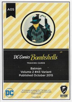 2017 Cryptozoic DC Comics Bombshells - Copper Deco Foil #A05 Batman - Volume 2 #43 Back