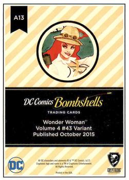2017 Cryptozoic DC Comics Bombshells - Copper Deco Foil #A13 Wonder Woman - Volume 4 #43 Back