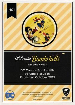 2017 Cryptozoic DC Comics Bombshells - Copper Deco Foil #H01 Volume 1 Issue #1 Back