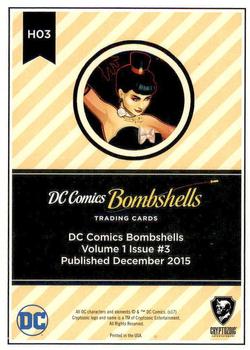 2017 Cryptozoic DC Comics Bombshells - Copper Deco Foil #H03 Volume 1 Issue #3 Back